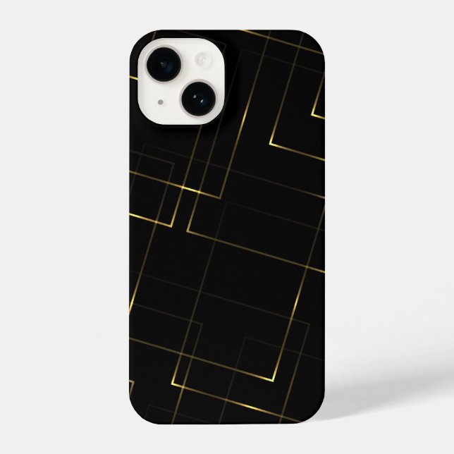 Funda Para iPhone Elegant Black & Gold Marble (Reverso )