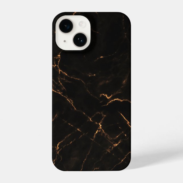 Funda Para iPhone Elegant Black Stone Marble Pattern (Reverso )