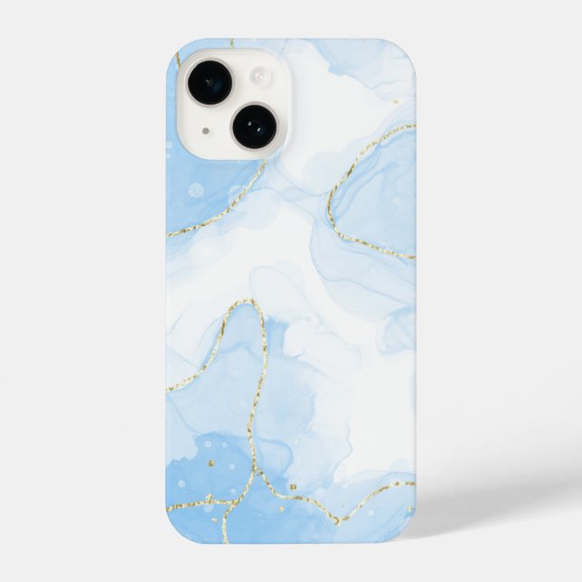 Funda Para iPhone Elegant Blue Marble  (Reverso )