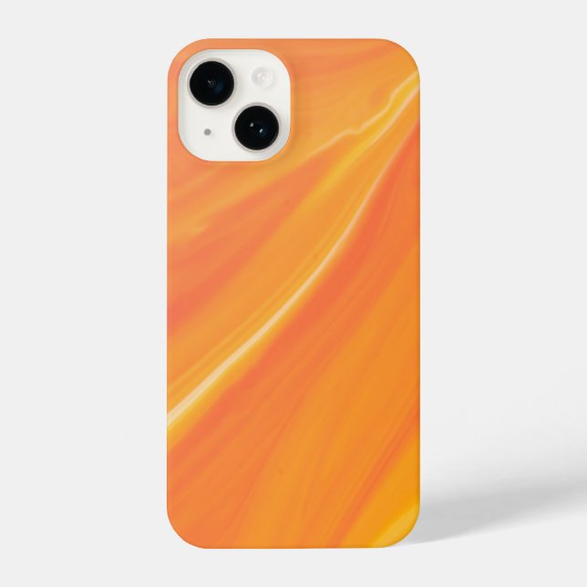 Funda Para iPhone  Elegant Orange Marble  (Reverso )