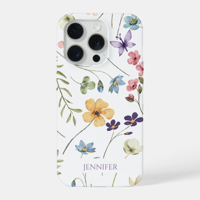 Funda Para iPhone Elegant Wildflower Wild Flower Floral Custom (Reverso )