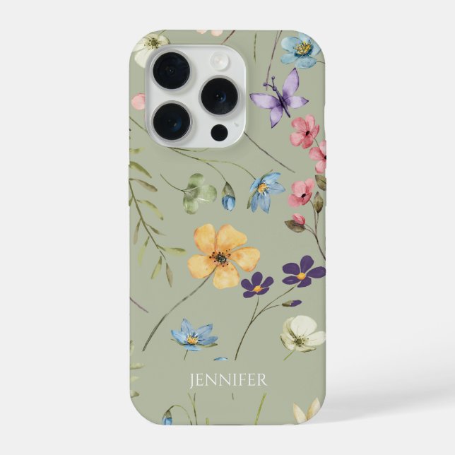Funda Para iPhone Elegant Wildflower Wild Flower Floral Custom (Reverso )