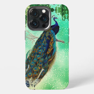 Funda Para iPhone 13 Pro Elegante arte de pavo real