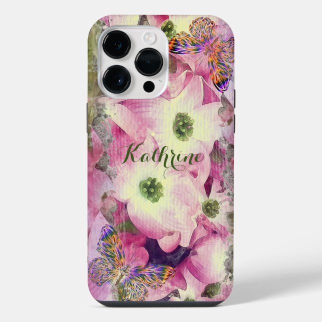 Funda Para iPhone Elegante Artsy Floral (Reverso )