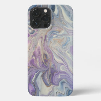 Funda Para iPhone 13 Pro Max Elegante azul, dorado, blanco y morado