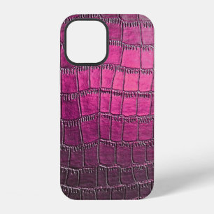Funda Para iPhone 12 Elegante, brillante, textura de cuero con relieve