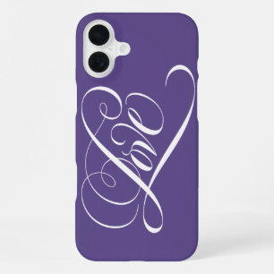 Funda Para iPhone 16 Plus Elegante caligrafía AMA el corazón Lettando el col