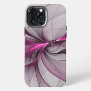 Funda Para iPhone 13 Pro Max Elegante Caos Moderno Arte Abstracto Fractal Rosa