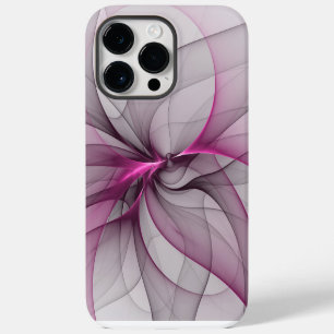Funda Para iPhone 14 Pro Max Elegante Caos Moderno Arte Abstracto Fractal Rosa