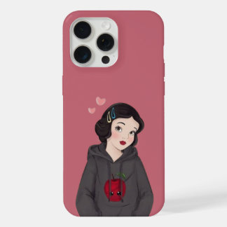 Elegante caso para iPhone 15 Pro Blanche Neige