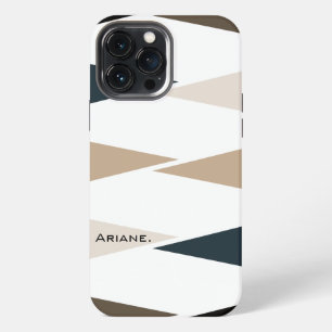 Funda Para iPhone 13 Pro Max elegante chic moderno trendy raya horizontal