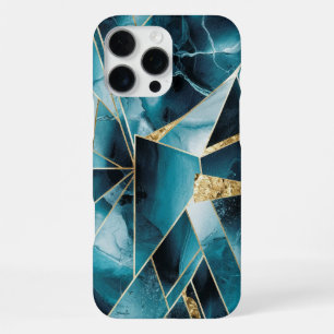 Funda Para iPhone 16 Pro Max Elegante Cobre Femenino Caso de Teal Oro Opulent