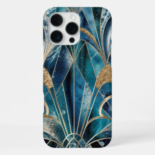 Funda Para iPhone 16 Pro Max Elegante Cobre Femenino Caso de Teal Oro Opulent