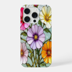 Funda para iPhone Elegante Flor Silvestre con Vidr