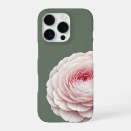 Funda Para iPhone 16 Pro Elegante Floral Rosa Verde Salvia