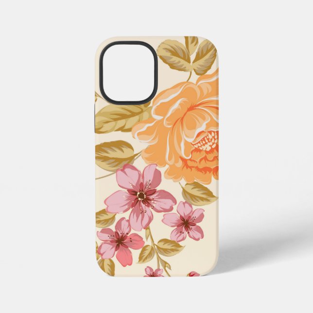 Funda Para iPhone Elegante fondo floral (Reverso )