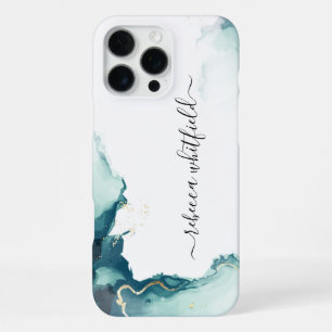 Funda Para iPhone 16 Pro Max Elegante Fuente con Patrón de Ágata de Mármol