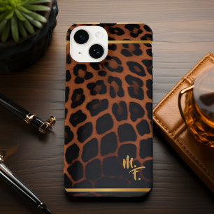 Funda Para iPhone 14 Elegante Instinto Primal de impresión Leopardo Mon