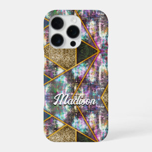 Funda Para iPhone 16 Pro Elegante iridiscente giratorio geométrico