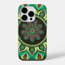 Elegante Mandala Verde | Bohemio Zen Minimalista