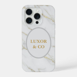 Elegante mármol blanco y vetas de oro para iPhone