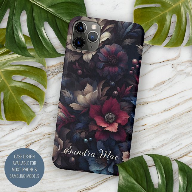 Funda Para iPhone Elegante Moda Dahlias Bella Artes Pintura Botánica (Subido por el creador)