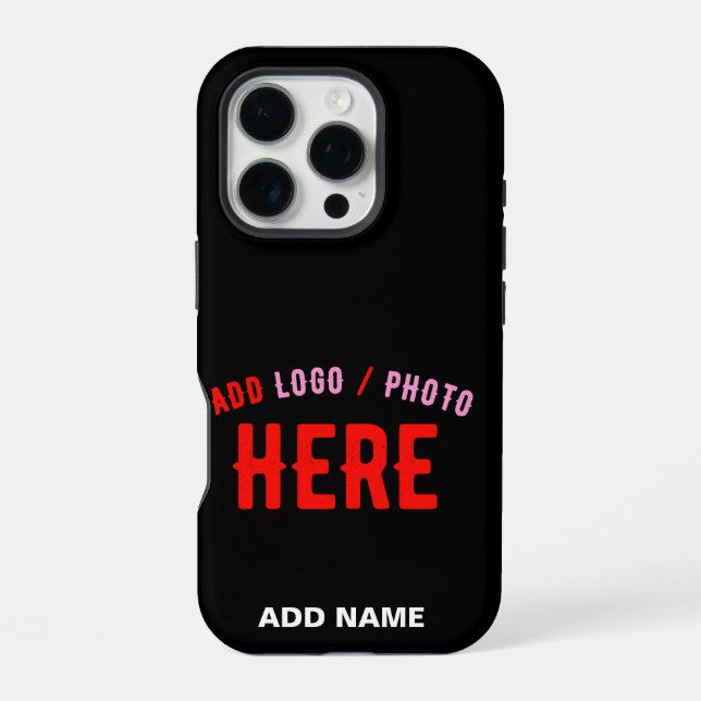 FUNDA PARA iPhone ELEGANTE MODERNO PERSONALIZABLE NEGRO MARCA VERIFI (Reverso )