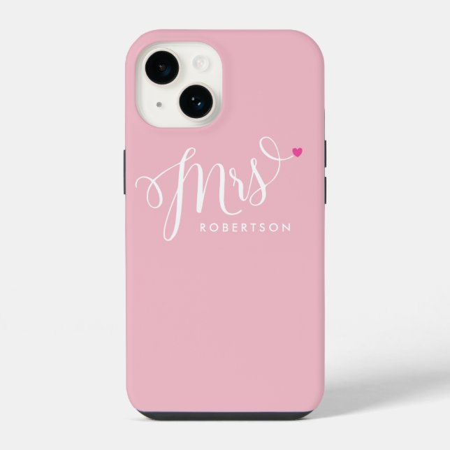 Funda Para iPhone Elegante Moderno Script Bride Futuro Sra. (Reverso )