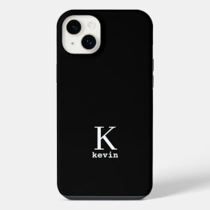 Funda Para iPhone 14 Plus Elegante monograma de nombre personalizado simple