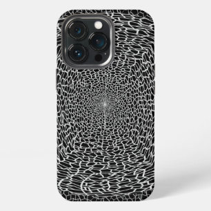Funda Para iPhone 13 Pro Elegante_Mosaic_Color negro y gris plateado_