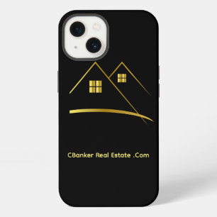 Elegante negocio de agente inmobiliario negro y do