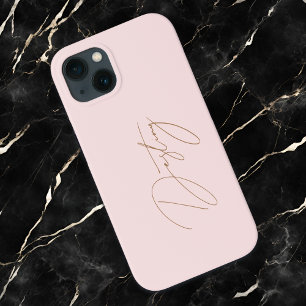 Elegante nombre de caligrafía de oro rosa y Moda