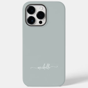 Funda Para iPhone 14 Pro Max Elegante Nombre Femenino Moderno en Verde Sage Scr