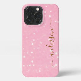 Funda Para iPhone 13 Pro Elegante nombre monogramado con brillo