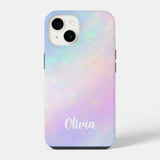 Funda Para iPhone 14 Elegante Opalescente Falso Personalizable