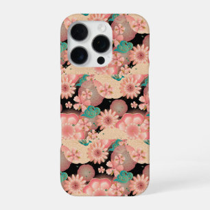 Funda Para iPhone 16 Pro Elegante Ornamento Floral Primavera Peach Garden B