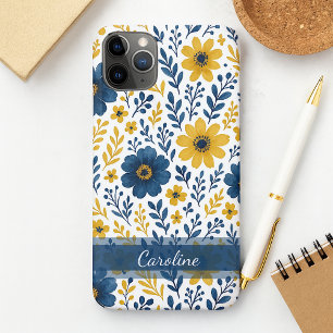 Funda Para iPhone 16 Pro Max Elegante patrón artístico floral étnico mediterrán