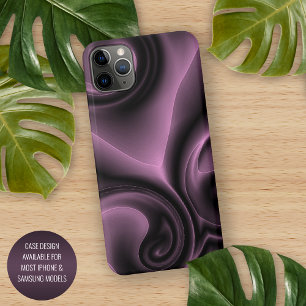 Funda Para iPhone 16 Pro Max Elegante patrón de arte con remolinos púrpura psic