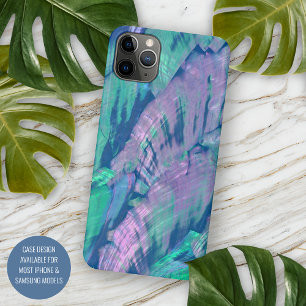 Funda Para iPhone 16 Pro Max Elegante patrón de concha de abulón falso turquesa