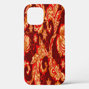 Funda Para iPhone 12 Elegante Patrón de Flores Étnicas Sin Maravilla