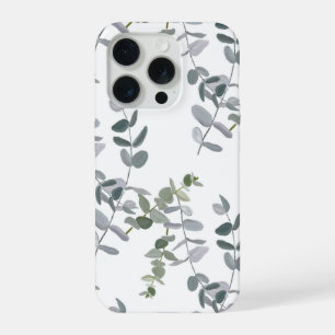 Elegante patrón de hojas de eucalipto verde salvia