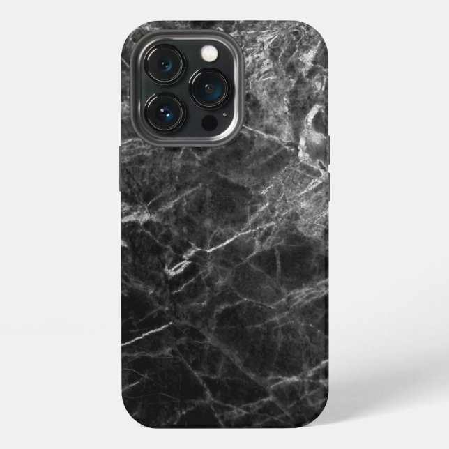 Funda Para iPhone Elegante patrón de mármol blanco y negro (Reverso )