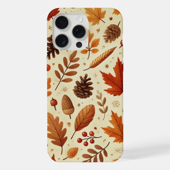 Funda Para iPhone Elegante patrón de otoño (Reverso )