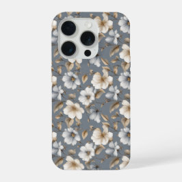 Elegante patrón floral gris neutro
