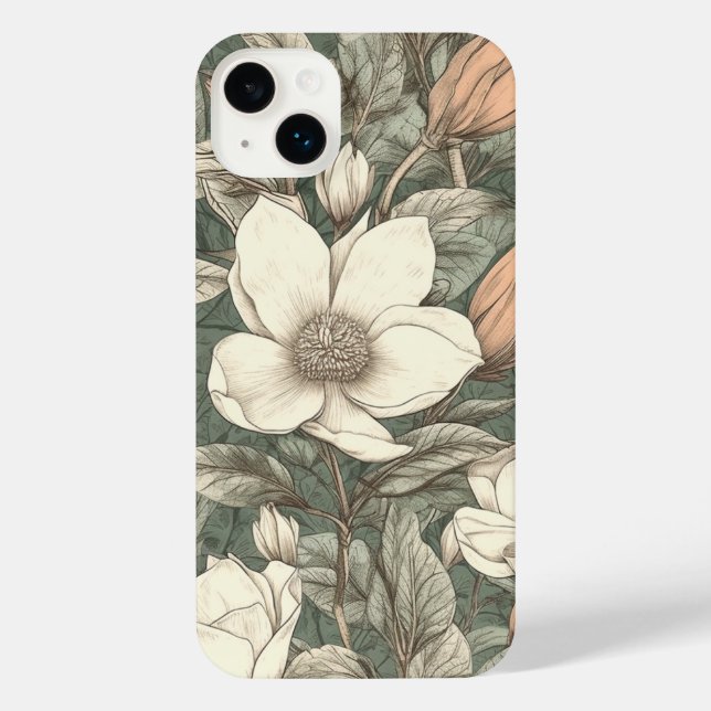 Funda Para iPhone Elegante patrón floral vintage (Reverso )