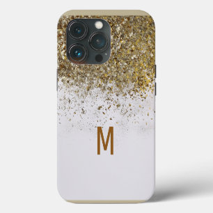 Funda Para iPhone 13 Pro Elegante Personalizado Purpurina de oro plateado m