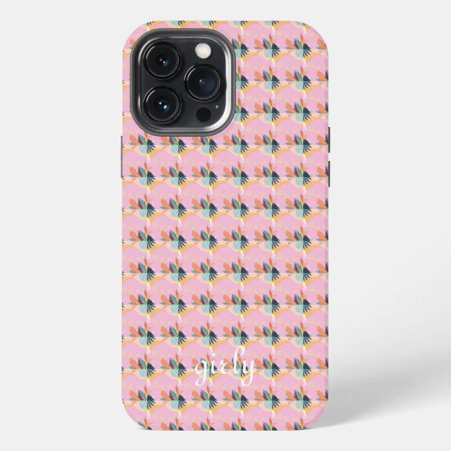 Funda Para iPhone Elegante Personalizar de Flores Girly (Reverso )