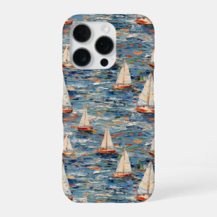 Funda Para iPhone 16 Pro Elegante Pintura de velero - Estética Náutica