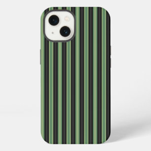 Elegante Vintage Verde Oliva Saga Negro Rayas 3D