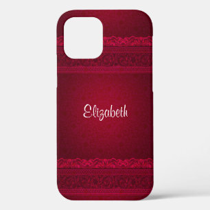 Funda Para iPhone 12 Elegante y elegante fondo rojo